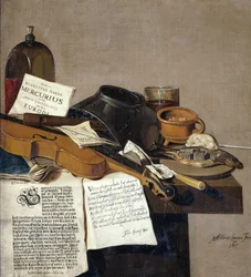 Nature morte avec une copie de De Waere Mercurius