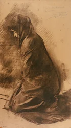 Figure agenouillée