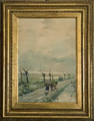Paysage avec des personnes 1918-19