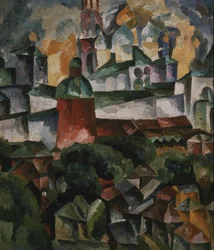 Paysage avec le monastère de la Trinité-Saint-Serge, 1920