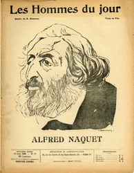 Couverture de « Les Hommes du jour », Satirique en N & B