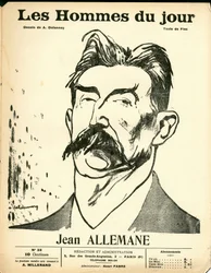 Couverture de "Les Hommes du jour", Satirique en N & B