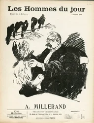 Couverture de « Les Hommes du jour », numéro 36, Satirique en N & B