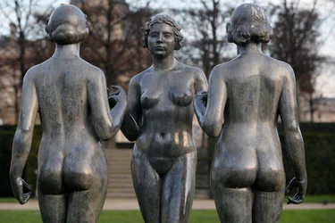 Jardin des Tuileries, Aristide Maillol, Les Trois Grâces, Paris, France