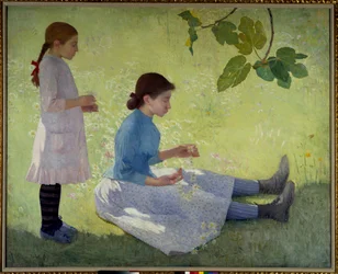 La couronne de fleurs. Peinture par Aristide Maillol