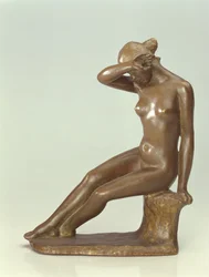 Femme se couvrant le visage avec sa main, 1900