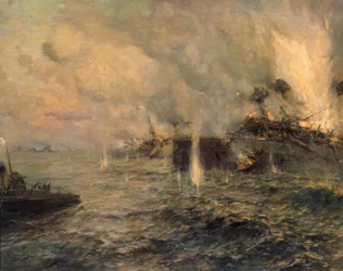 La bataille de Tsushima le 27 mai 1905