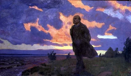 Vladimir Ilitch Lénine (1870-1924) sur le rivage