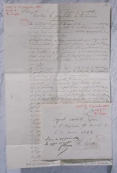 Lettre décrivant les expériences de Fizeau pour déterminer la vitesse de la lumière