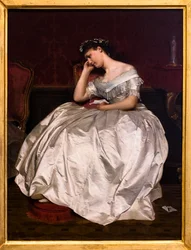 Trop tard ou la lettre, avant 1885 (Huile sur bois)