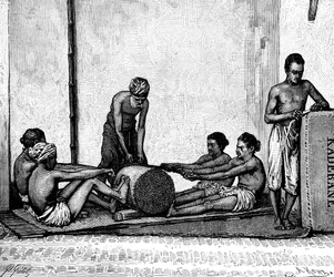 Emballage de cannelle, Inde, 1895