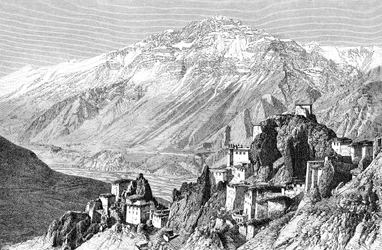 Dankar, Lahul et Spiti, Inde, 1895