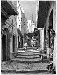 Vieille ville, Alger, vers 1890