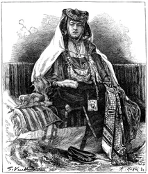 Danseuse Ouled Nail, Algérie, vers 1890