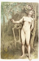 Nu féminin avec la Mort sous la forme d