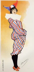 Géographie. Costume pour le Carnaval de Liège. Affiche par Armand Rassenfosse, Belgique