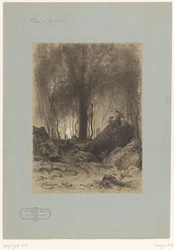 Paysage forestier avec rochers (Le village et les bois)