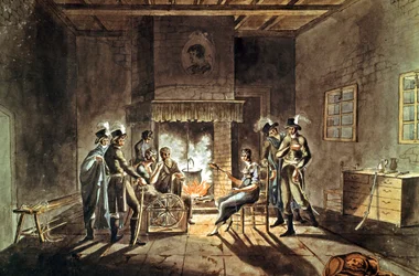 Conspiration de Cadoudal, début du 19ème siècle (gouache)