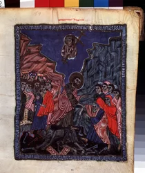 La descente aux Enfers. Enluminure du maitre du Codex Matenadaran