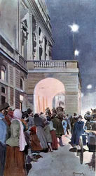 Les curieux devant le Teatro alla Scala