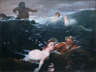 Jeu dans les vagues