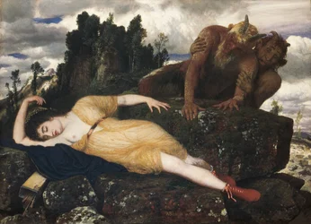 Diane endormie surveillée par deux faunes, 1877