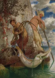 Deux faunes pêchant. 1874