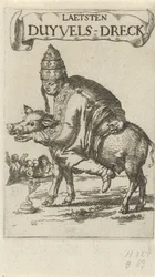 Pape sur un cochon