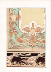 Bordures ornementales Art Nouveau avec motifs d