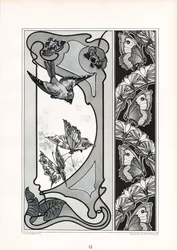 Panneaux décoratifs et bordure avec motifs d
