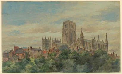 Dessin, Vue de la cathédrale de Durham, 1883