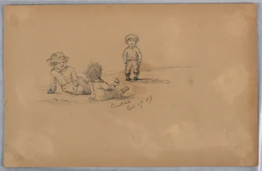 Esquisse de trois enfants