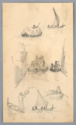 Esquisses de bateaux
