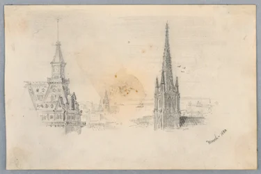 Deux Croquis de Clochers