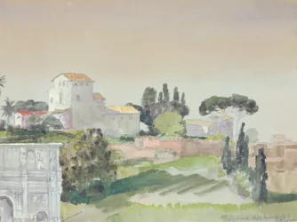 Colline Palatine depuis le Colisée, 1927