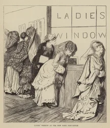 Fenêtre des dames au bureau de poste de New York