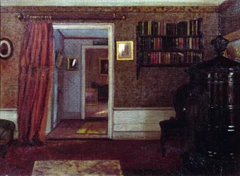Le Poêle du salon, vers 1900