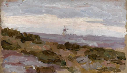Étude de paysage avec moulin à vent à l