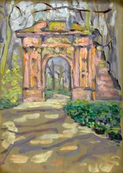 Arc ornemental dans un parc