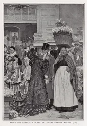 Après les réjouissances - une scène au marché de Covent Garden