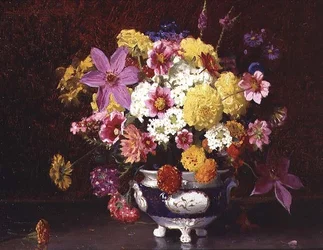 Nature morte avec lilas et chrysanthèmes