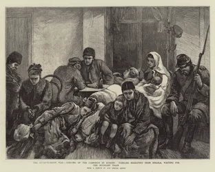 La Guerre russo-turque, ouverture de la campagne en Europe, familles migrant d