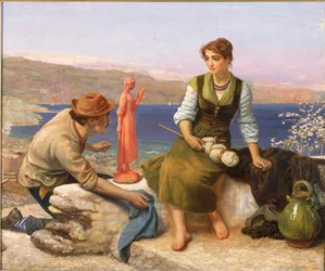 La cour de potier, vers 1886