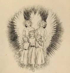 Trois petits enfants sur la vaste terre