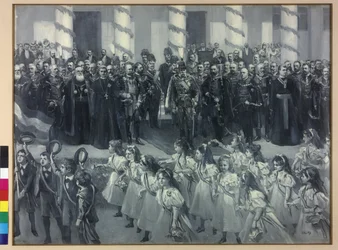 Hommage des écoliers à Zagreb 1895