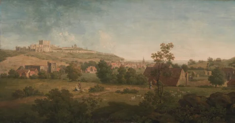 Paysage, avec le Château de Douvres au Loin
