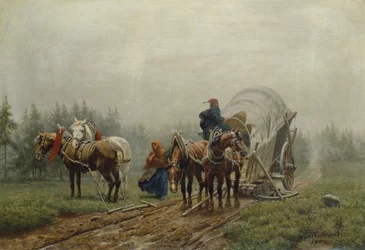 Le chariot de fret cassé, 1862