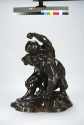 Puma et enfant (bronze)