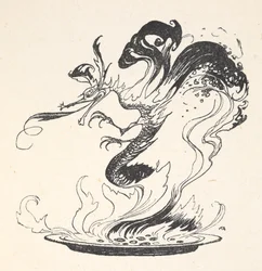 Un dragon émergeant d