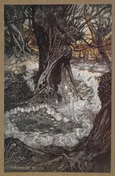 Viens, maintenant une ronde. Une scène de 